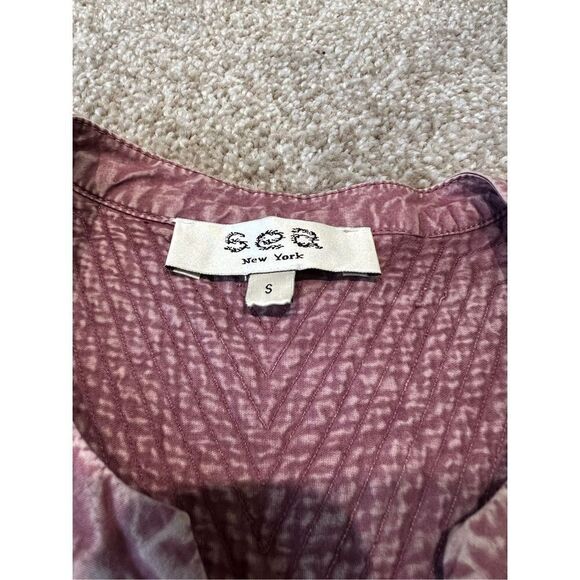 Sea NY Heart Quilt Petal Sleeve Tiered Dress size S - Picture 10 of 15